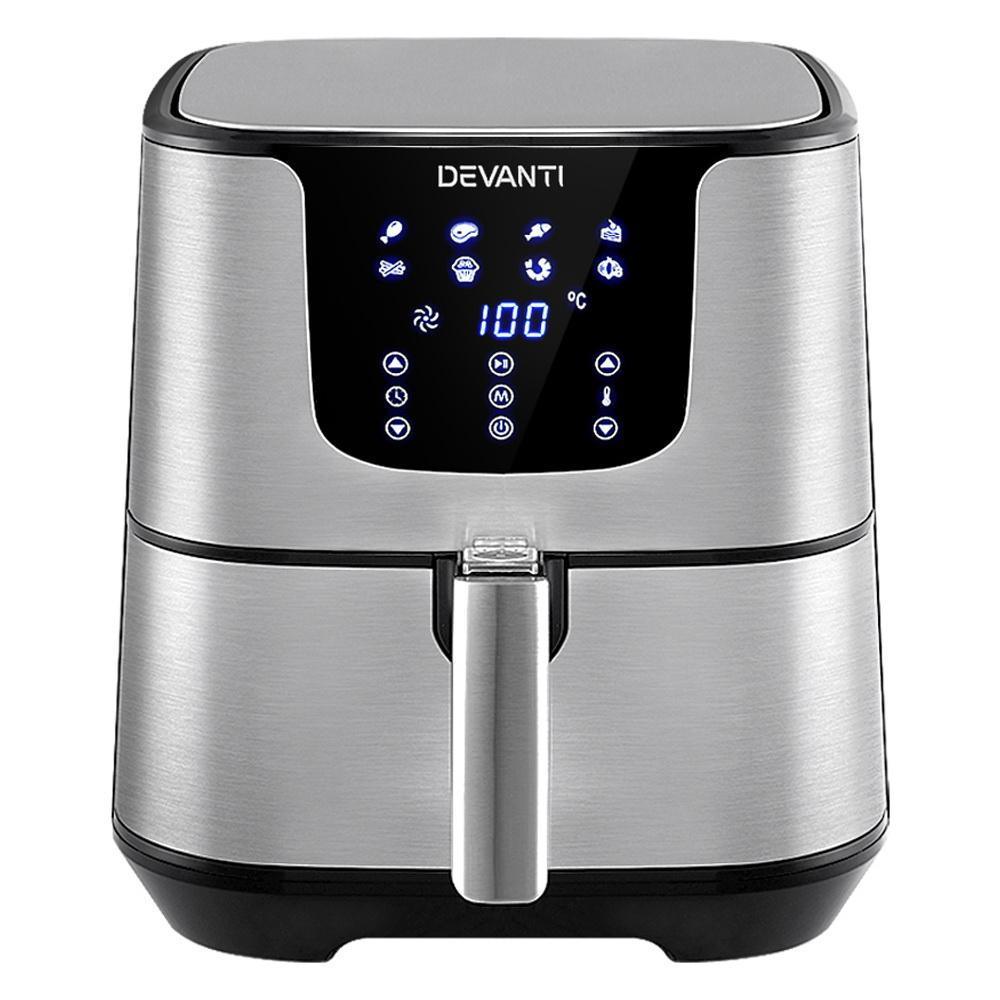 Devanti Air Fryer 7L LCD Fryers Oil Free Oven Airfryer Kitchen Healthy - BelleHarris