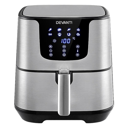 Devanti Air Fryer 7L LCD Fryers Oil Free Oven Airfryer Kitchen Healthy - BelleHarris