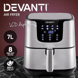 Devanti Air Fryer 7L LCD Fryers Oil Free Oven Airfryer Kitchen Healthy - BelleHarris