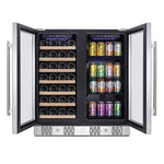 Empava BR04D Dual Zone Wine & Beverage Cooler Fridge - BelleHarris