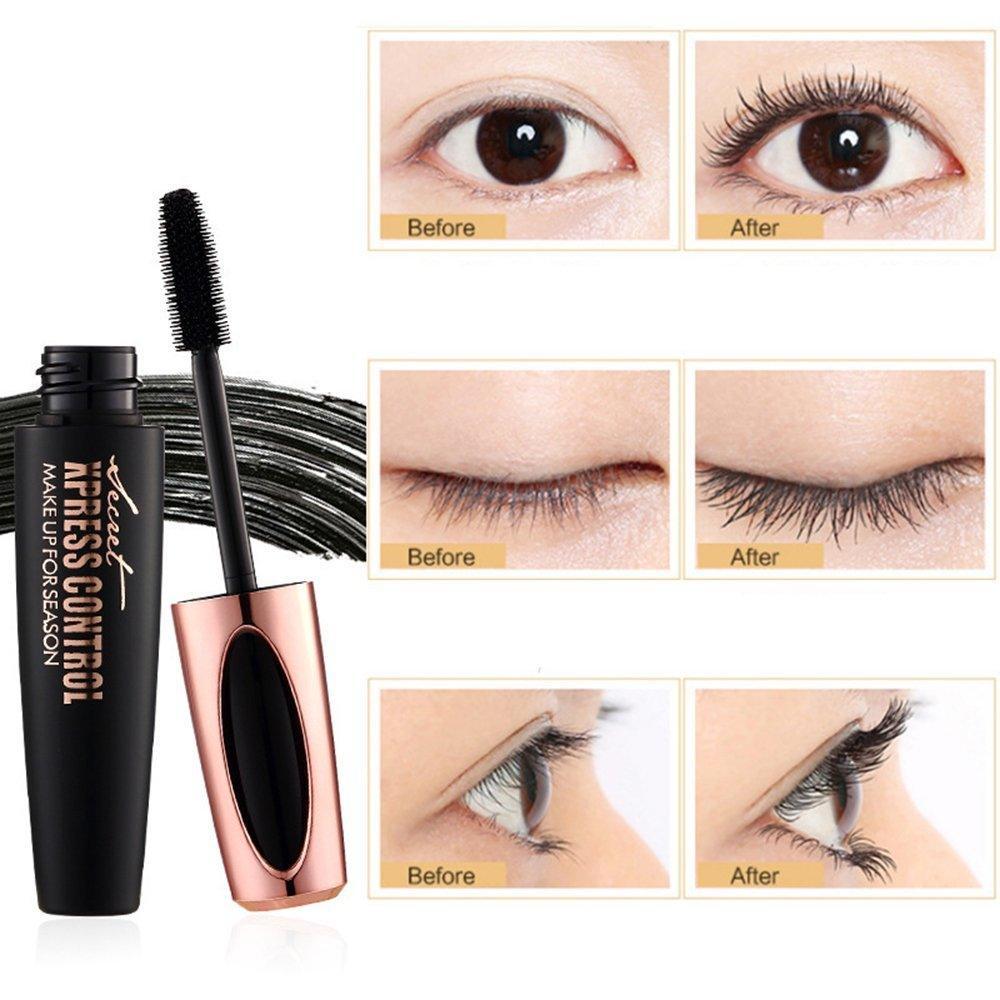 Eyelash Mascara 4D Silk Fiber Long Curling Black - BelleHarris