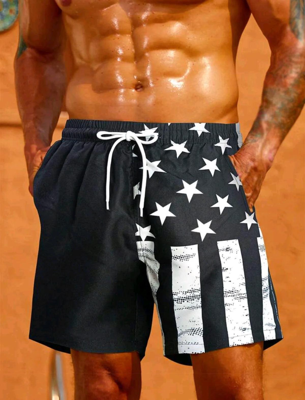 Flag Men's Swim Trunks - BelleHarris