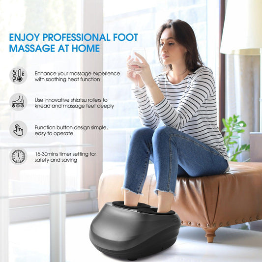 Foot Massager Machine With Heat And Massage Gifts For Men And Women Shiatsu Deep Kneading Electric Feet Massager For Home And Office Use - BelleHarris
