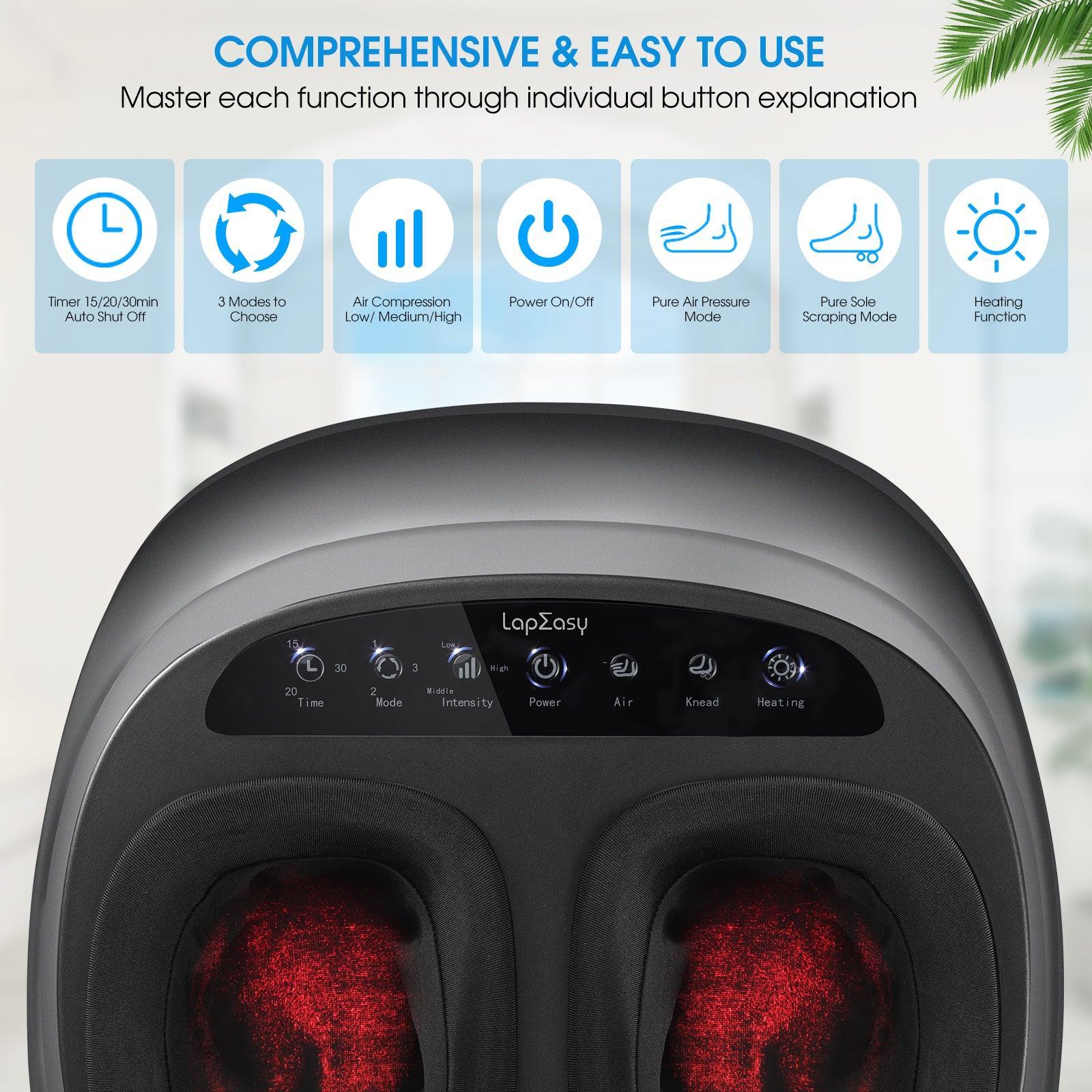 Foot Massager Machine With Heat And Massage Gifts For Men And Women Shiatsu Deep Kneading Electric Feet Massager For Home And Office Use - BelleHarris