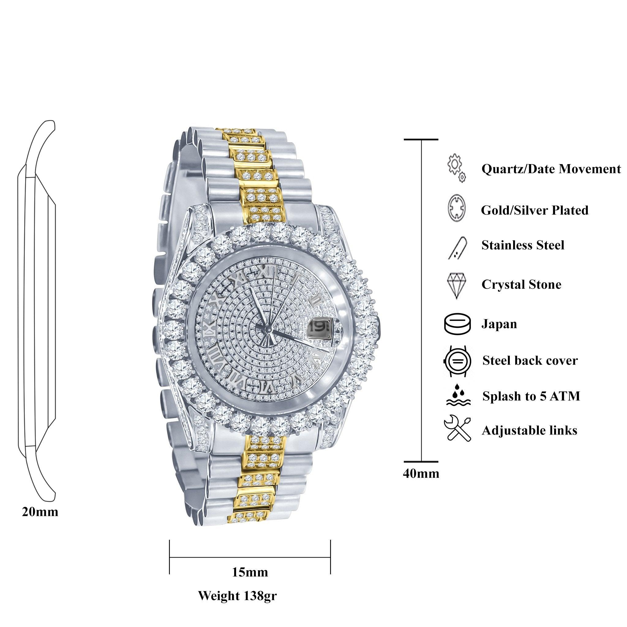 Forte Steel CZ Watch | 530301 - BelleHarris