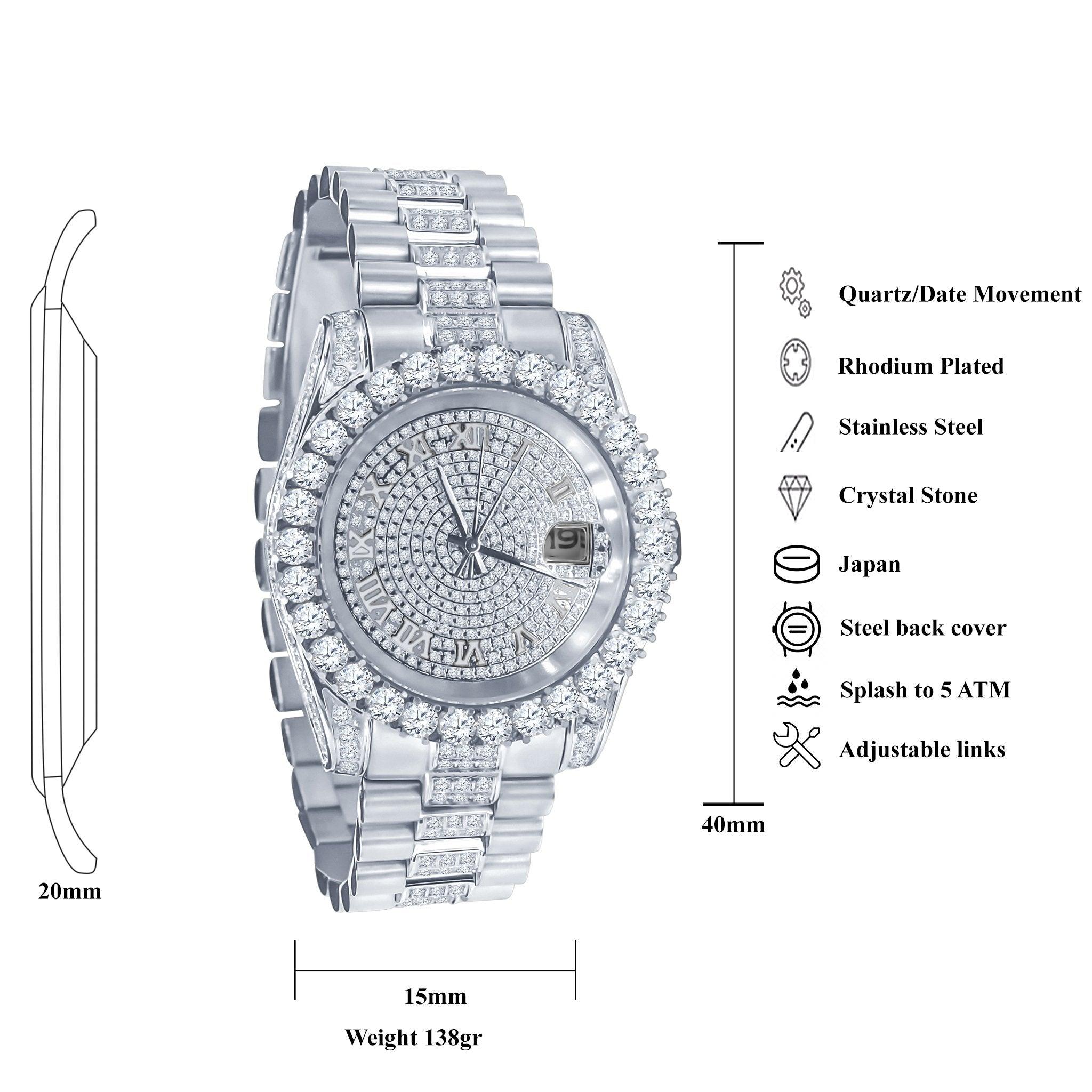 Forte Steel CZ Watch | 530301 - BelleHarris