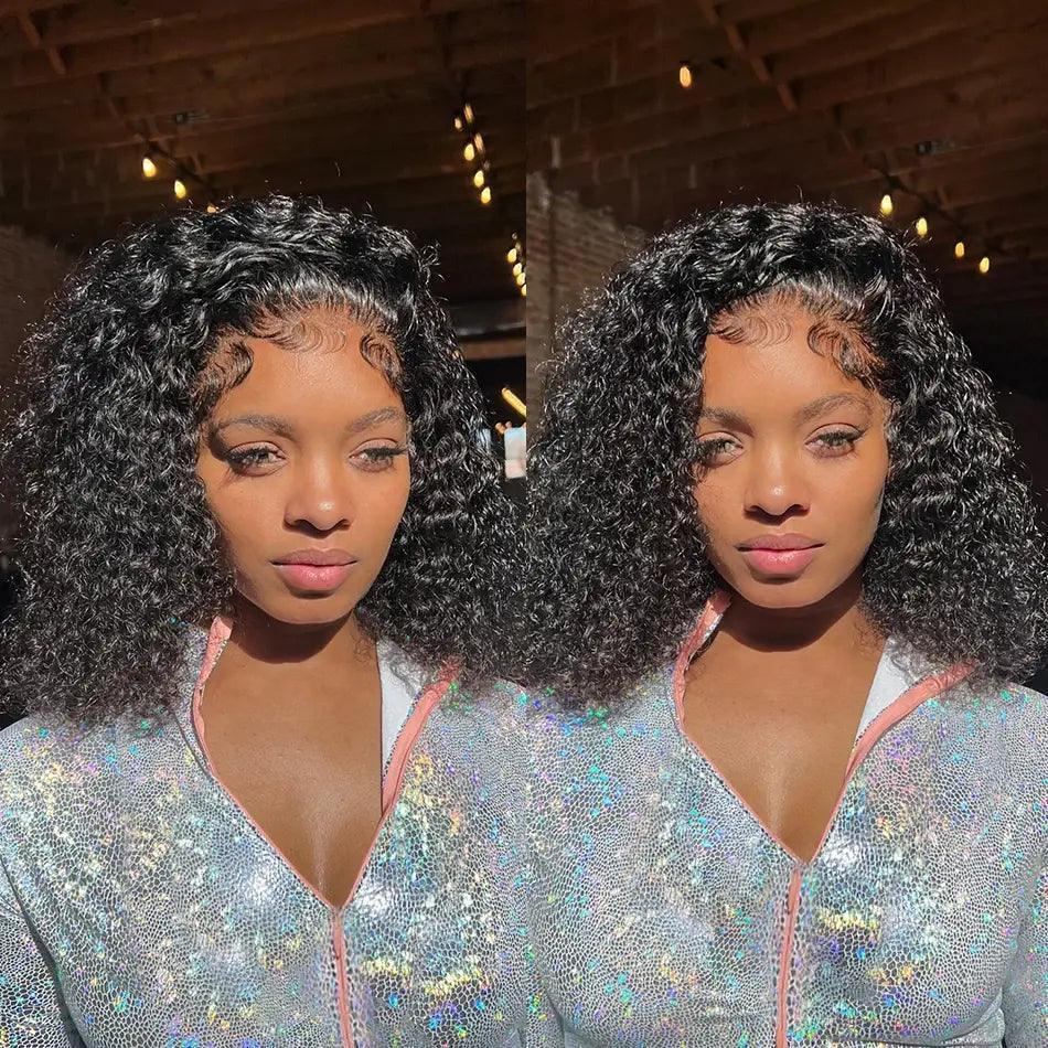 250% Density Short Deep Wave Hair Wig- Best short wigs