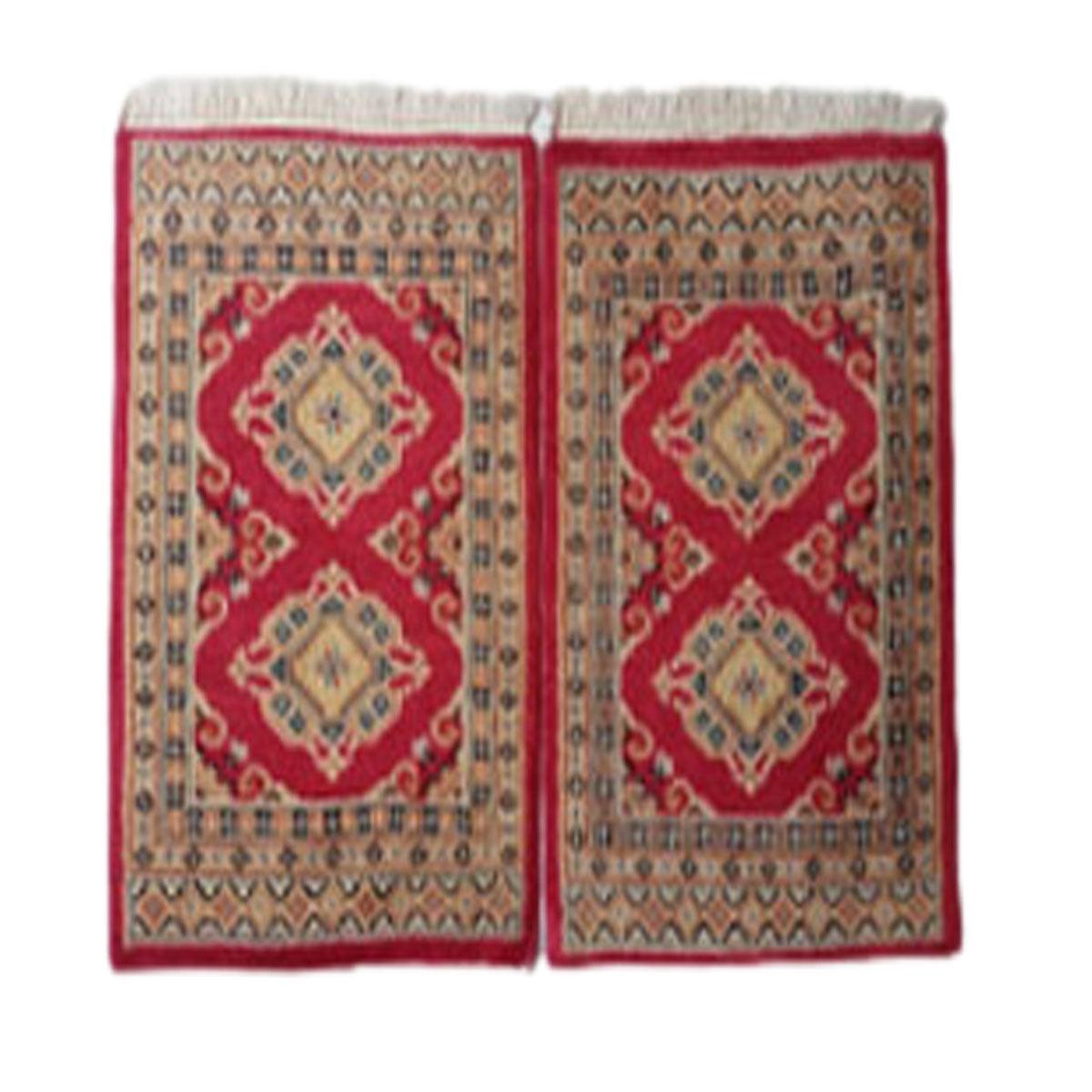 Handmade Slik Bokhara Barley Corn Woolen Rug - BelleHarris