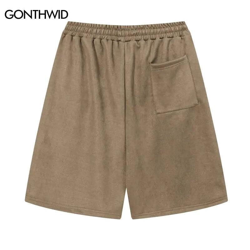 Harajuku Suede Shorts for Men - BelleHarris