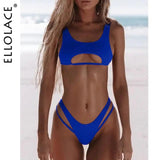 High Cut Hollow Out Micro Swimwear - BelleHarris