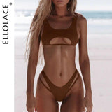 High Cut Hollow Out Micro Swimwear - BelleHarris