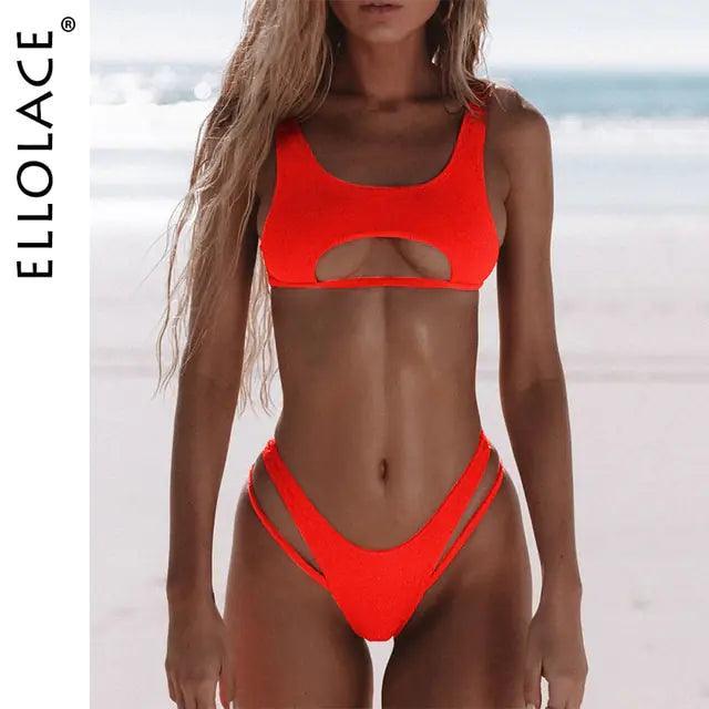High Cut Hollow Out Micro Swimwear - BelleHarris