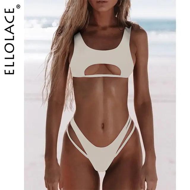 High Cut Hollow Out Micro Swimwear - BelleHarris