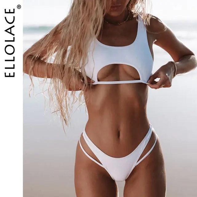 High Cut Hollow Out Micro Swimwear - BelleHarris