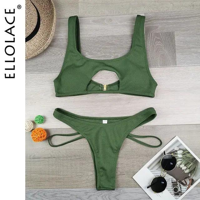 High Cut Hollow Out Micro Swimwear - BelleHarris