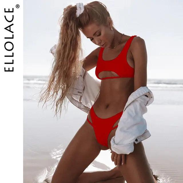 High Cut Hollow Out Micro Swimwear - BelleHarris