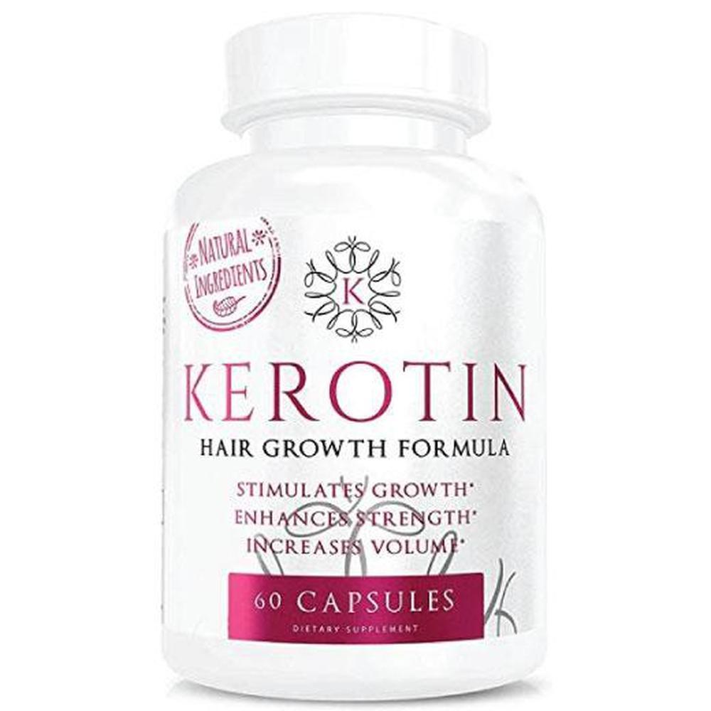 Kerotin Hair Growth Vitamin Supplements - Biotin and Keratin Capsules - BelleHarris