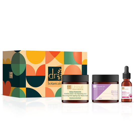Dr Botanicals Anti-Ageing Eye Serum, Phytochemical Mask & Matcha Green Tea Day Moisturiser