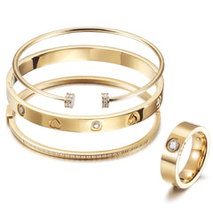 Layered Bangle Ring Set - BelleHarris