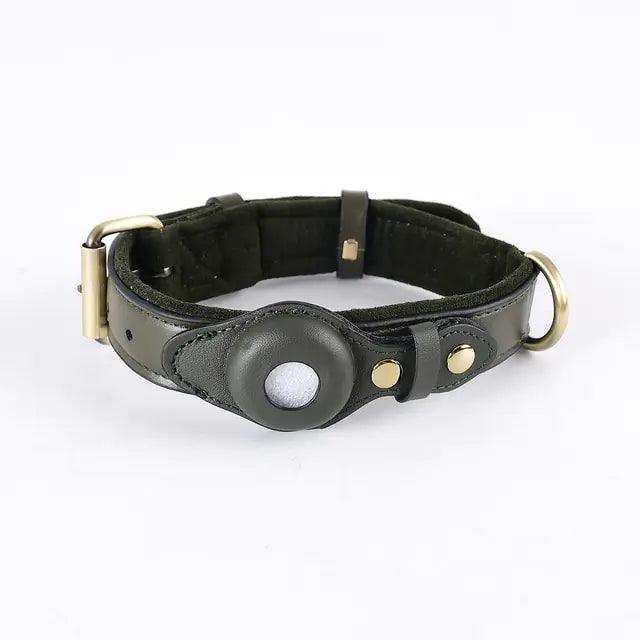 Leather Anti-Lost Dog Collar - BelleHarris