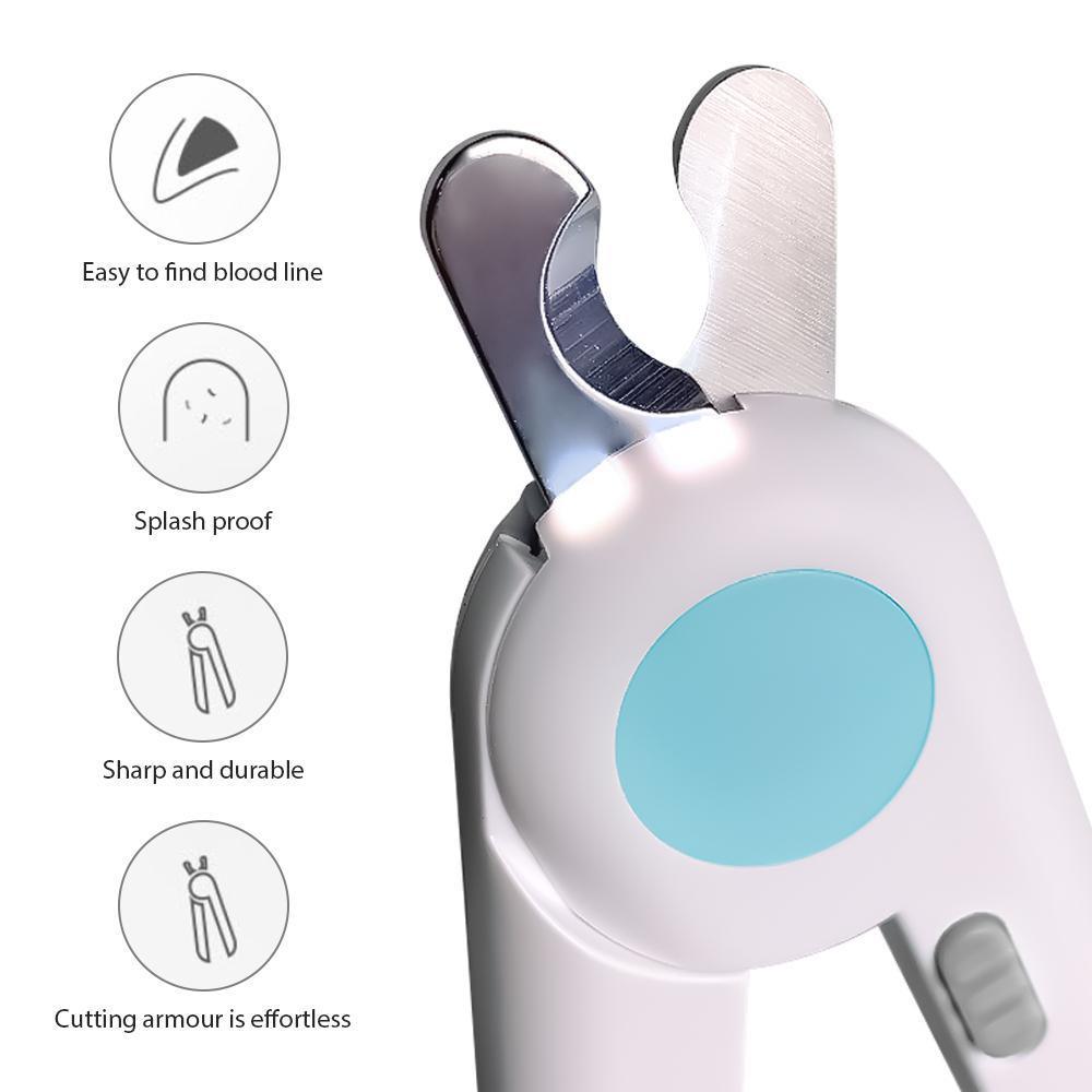LED Pet Nail Clipper Scissors Dog Cat Nail Toe Claw Trimmer - BelleHarris