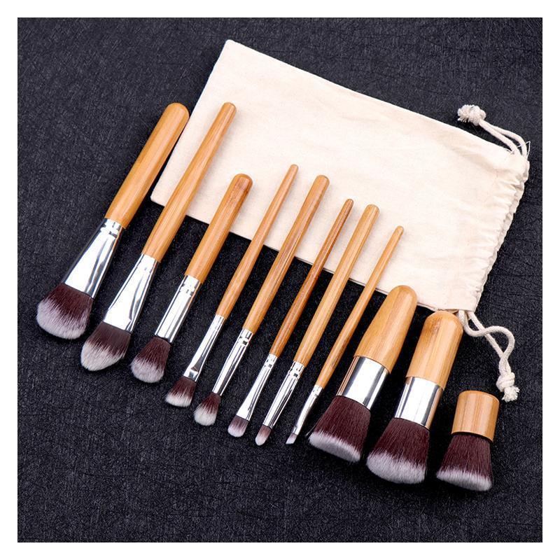 Lucky Beauty Bamboo Brush Set of 10 pcs - BelleHarris