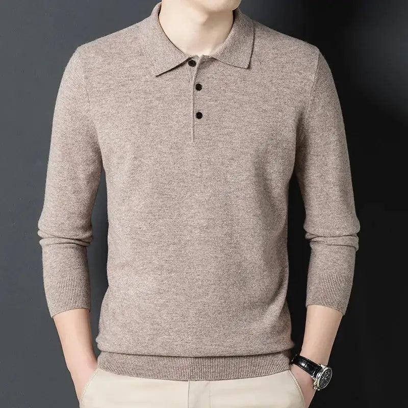 Luxurious Polo Sweater for Men - BelleHarris