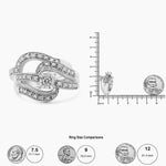 Luxury rings for special occasions. .925 Sterling Silver 1/3 Cttw Round Diamond Crisscross Engagement Ring Bridal Set (H-I Color, I1-I2 Clarity ) - BelleHarris