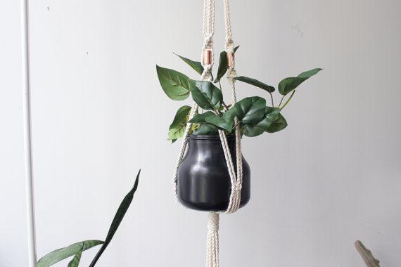 Macrame Plant Hanger, Hanging Planter, Cotton, - BelleHarris