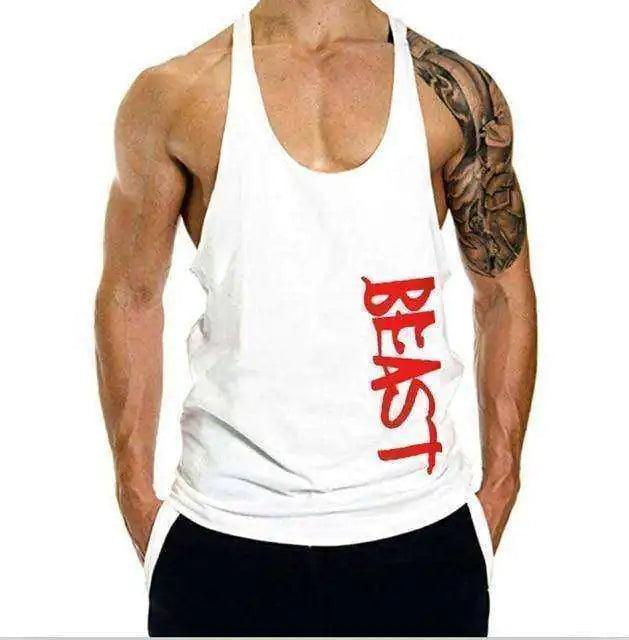 Men's gymwear- Beast Print Fitness Muscle Shirt - BelleHarris