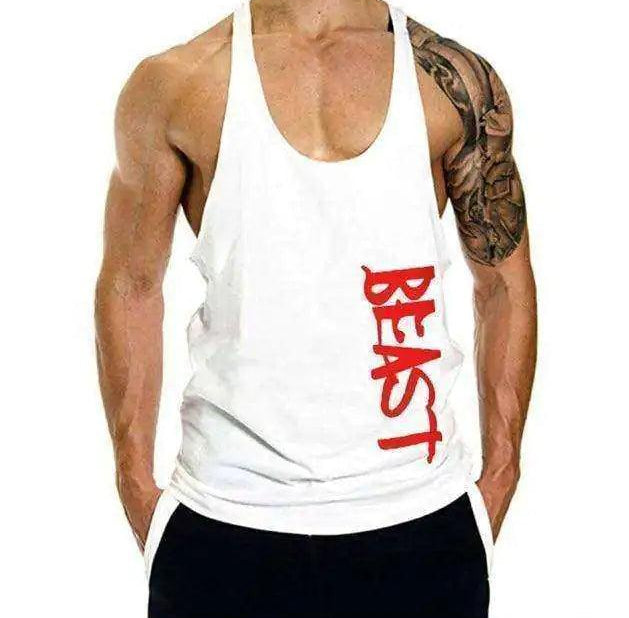 Men's gymwear- Beast Print Fitness Muscle Shirt - BelleHarris