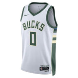 Men's Milwaukee Bucks Damian Lillard White Jersey - BelleHarris