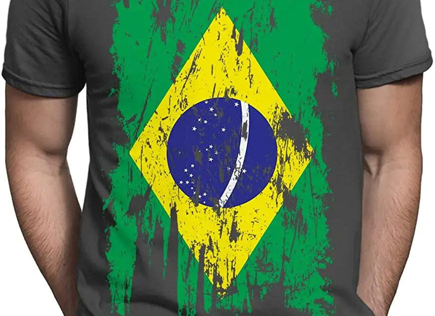 Men's print tshirt- Camiseta Bonix Brasil Flag - BelleHarris