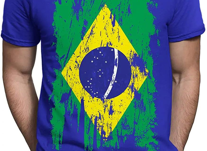 Men's print tshirt- Camiseta Bonix Brasil Flag - BelleHarris