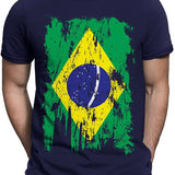 Men's print tshirt- Camiseta Bonix Brasil Flag - BelleHarris