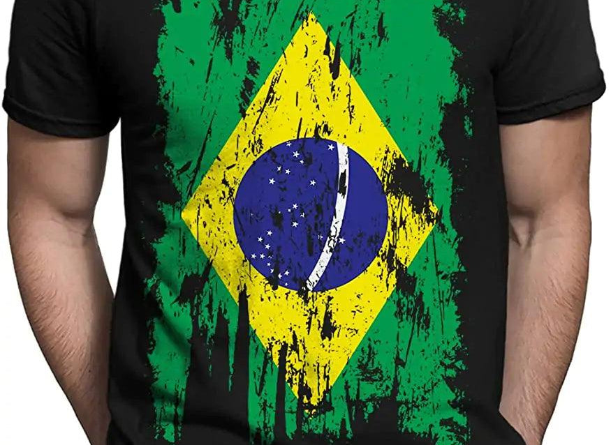 Men's print tshirt- Camiseta Bonix Brasil Flag - BelleHarris