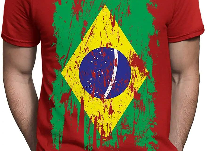 Men's print tshirt- Camiseta Bonix Brasil Flag - BelleHarris