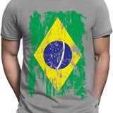 Men's print tshirt- Camiseta Bonix Brasil Flag - BelleHarris