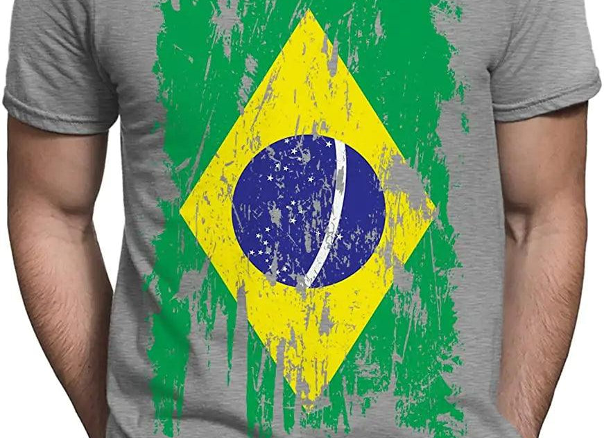 Men's print tshirt- Camiseta Bonix Brasil Flag - BelleHarris