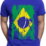 Men's print tshirt- Camiseta Bonix Brasil Flag - BelleHarris