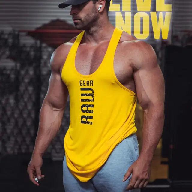 Men's Sleeveless Cotton Gym Tank Tops- Best Gym clothes for weightlifting - BelleHarris