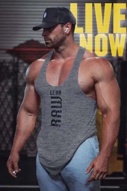 Men's Sleeveless Cotton Gym Tank Tops- Best Gym clothes for weightlifting - BelleHarris