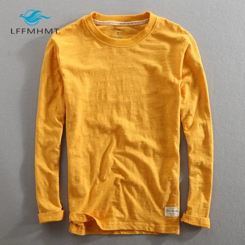 Men's Vintage Bamboo Cotton Long Sleeve T-shirt - BelleHarris