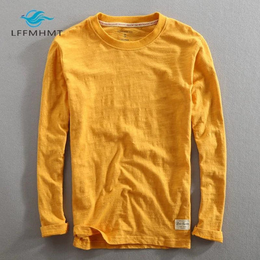 Men's Vintage Bamboo Cotton Long Sleeve T-shirt - BelleHarris