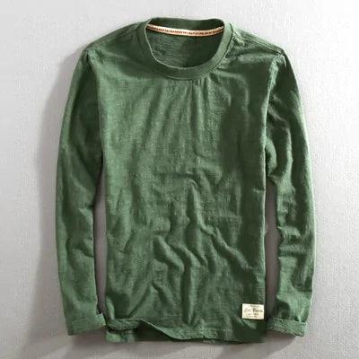 Men's Vintage Bamboo Cotton Long Sleeve T-shirt - BelleHarris
