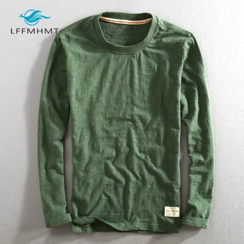 Men's Vintage Bamboo Cotton Long Sleeve T-shirt - BelleHarris
