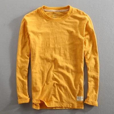 Men's Vintage Bamboo Cotton Long Sleeve T-shirt - BelleHarris