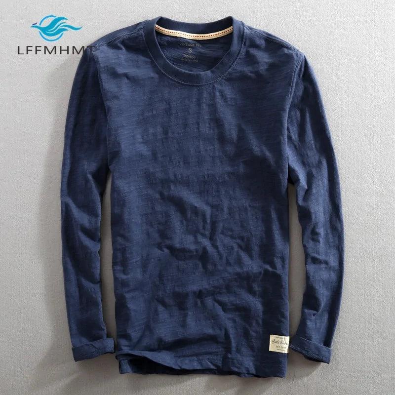 Men's Vintage Bamboo Cotton Long Sleeve T-shirt - BelleHarris