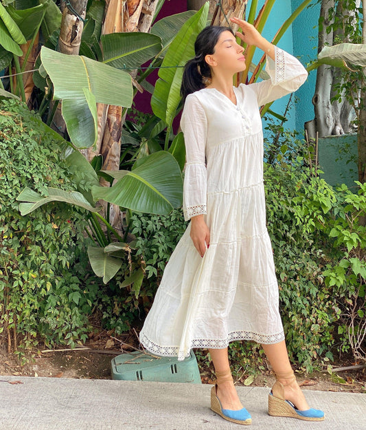 MIKA MAXI DRESS - NATURAL - BelleHarris