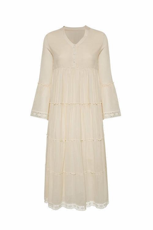 MIKA MAXI DRESS - NATURAL - BelleHarris